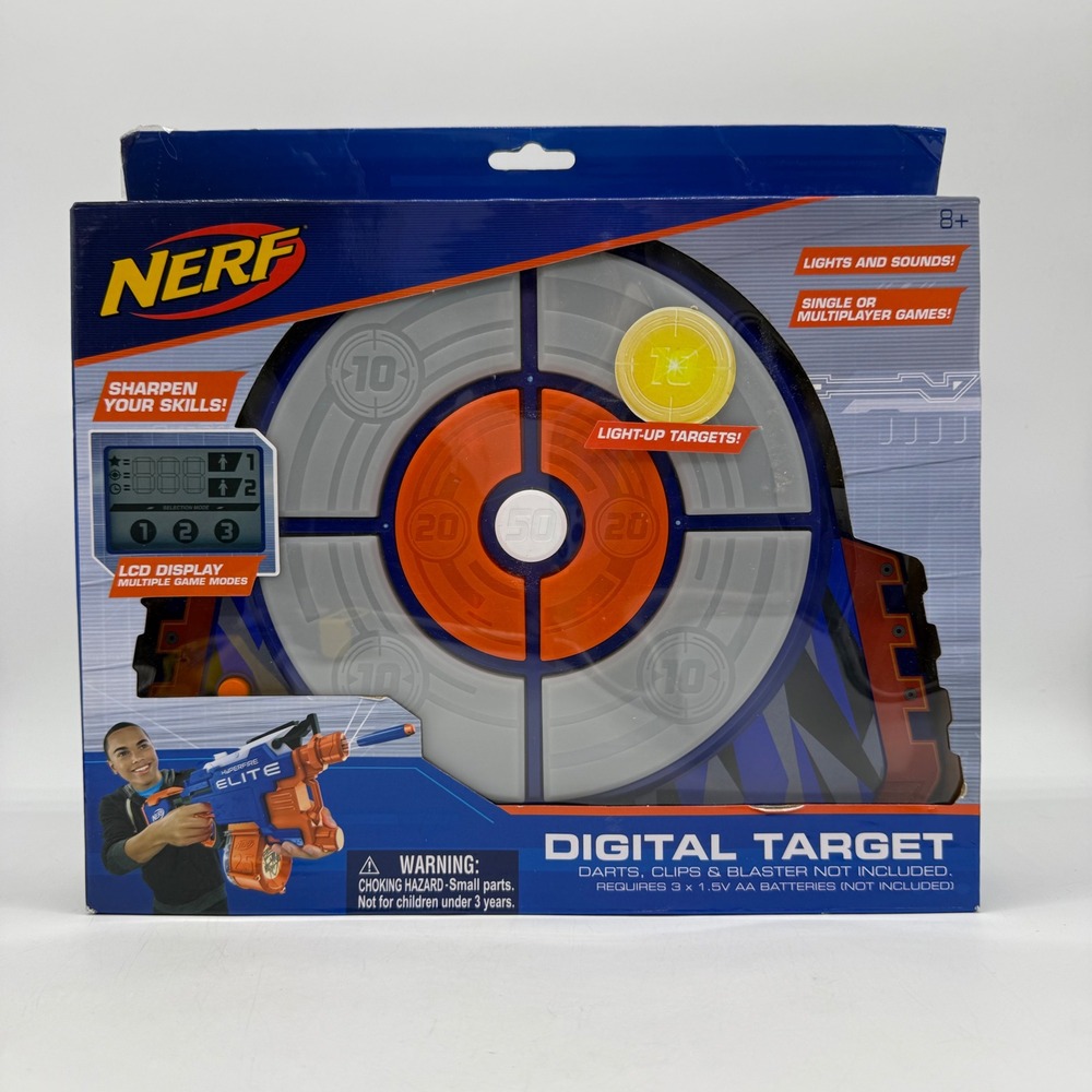 Nerf Digital Target Elite Interactive LCD Display Lights and Sounds New